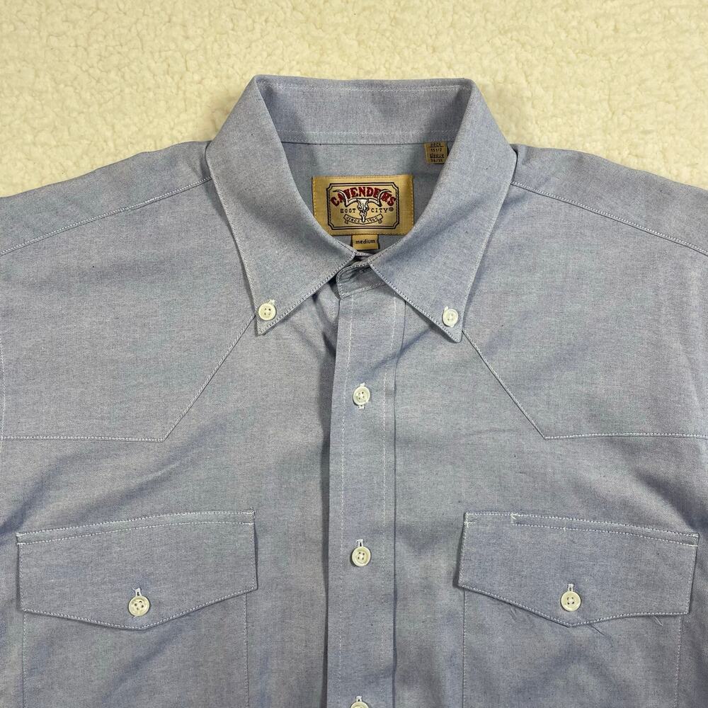 Cavender’s boots men’s western dress shirt medium 15.5 34/35 100% cotton rodeo